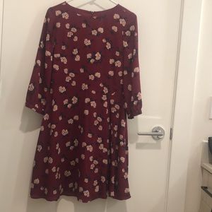 Autumn floral Banana Republic dress